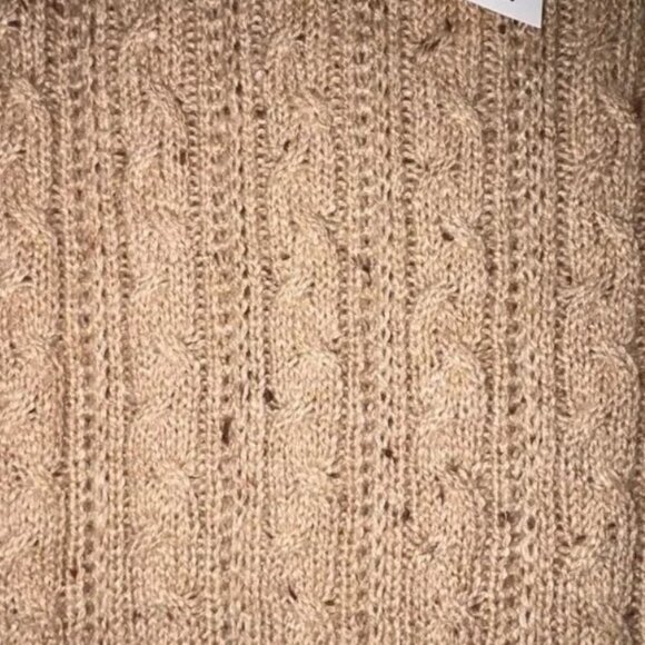 NWT Talbots Cable Knit Camel Tan Sweater Dress Long Sleeve Cozy Women's XL - Picture 11 of 11